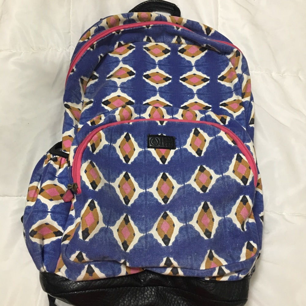 Rare Denim Volcom Leather Bottom Backpack